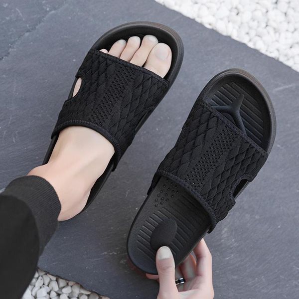 slippers men shoes summer hollow fashion outdoor breathable casual men's sandals flip flops beach slippers1, Black
slippers men shoes summer hollow fashion outdoor breathable casual men's sandals flip flops beach slippers1, Black