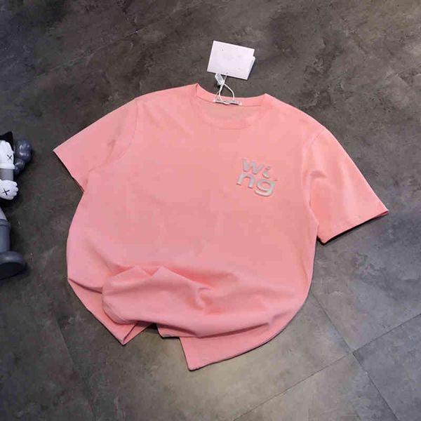 2022 factory wholesale new king letter reflective printing short women's t-shirt pink casual loose half sleeve a1, White
2022 factory wholesale new king letter reflective printing short women's t-shirt pink casual loose half sleeve a1, White