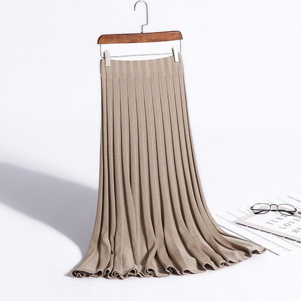 2021 new vertical striped knitted women sweater skirt elastic band pleated midi chic high waist a-line skirts female nm6d, Black
2021 new vertical striped knitted women sweater skirt elastic band pleated midi chic high waist a-line skirts female nm6d, Black