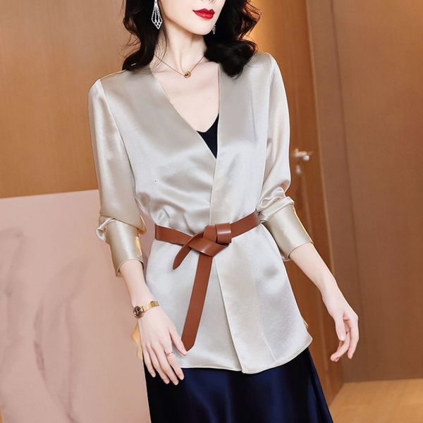 ladies'long-sleeve blouse and korean shirts women's fashion blouses mujer faag, White
ladies'long-sleeve blouse and korean shirts women's fashion blouses mujer faag, White