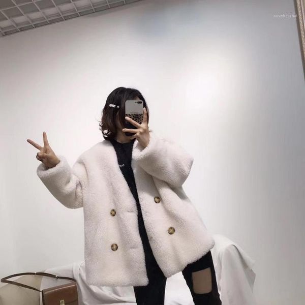 2019 bffur loose style women woolen coats winter female real wool fur coat customized warm fashion jacket genuine leather park1, Black
2019 bffur loose style women woolen coats winter female real wool fur coat customized warm fashion jacket genuine leather park1, Black