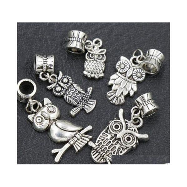 7styles assorted bird owl dangle 105pcs/lot antique silver big hole beads fit european charm bracelet b1563 b993 cbuwh, Black
7styles assorted bird owl dangle 105pcs/lot antique silver big hole beads fit european charm bracelet b1563 b993 cbuwh, Black