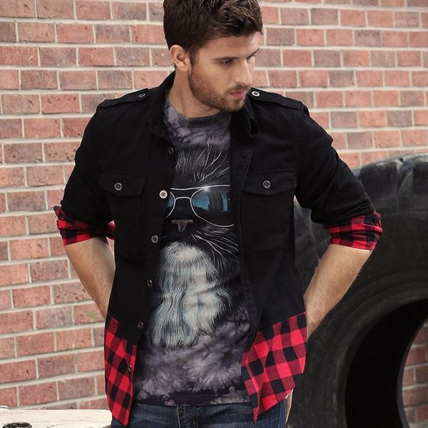 men's casual shirts xs-xxxl 2021 men's clothing gd hair stylist fashion patchwork british uniforms grid shirt plus size costumes1, White;black
men's casual shirts xs-xxxl 2021 men's clothing gd hair stylist fashion patchwork british uniforms grid shirt plus size costumes1, White;black
