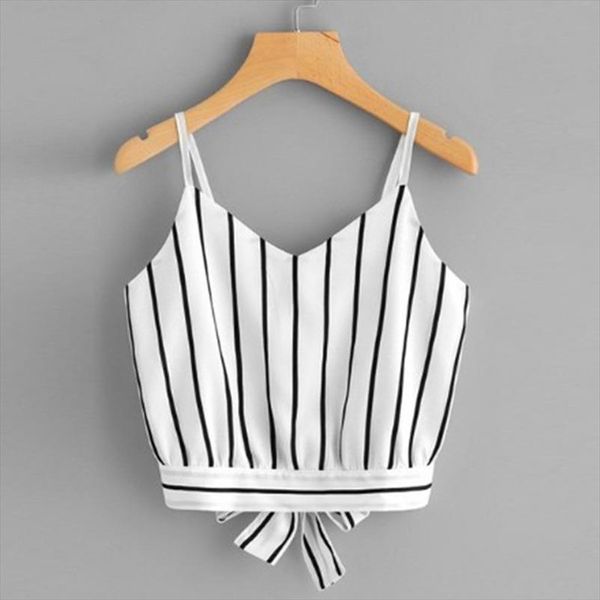 new striped split tie back crop cami women casual spaghetti strap bow vest 2021 summer knot beach vest, White
new striped split tie back crop cami women casual spaghetti strap bow vest 2021 summer knot beach vest, White