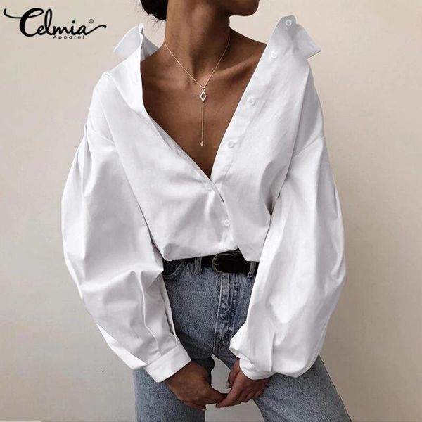 5xl elegant office work blouse women 2021 celmia plus size solid tunic casual loose shirt ladies long sleeve knotted blusas, White
5xl elegant office work blouse women 2021 celmia plus size solid tunic casual loose shirt ladies long sleeve knotted blusas, White