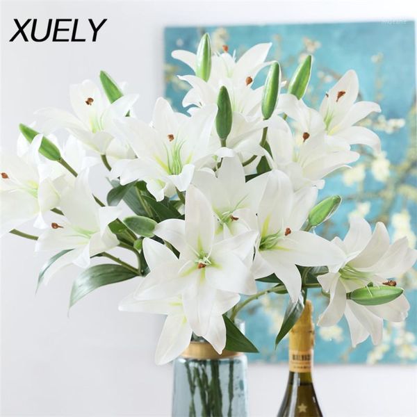 decorative flowers & wreaths 3 head artificial flower perfume lily 3d printing color film home living room table decoration wedding scene la
decorative flowers & wreaths 3 head artificial flower perfume lily 3d printing color film home living room table decoration wedding scene la