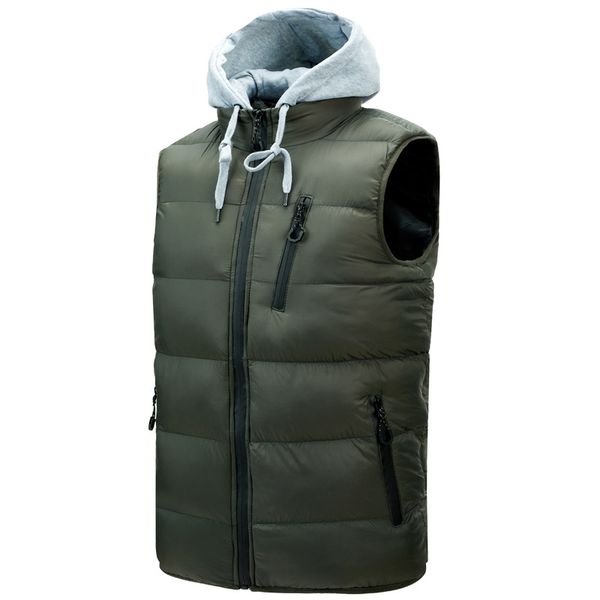new men's hooded vest autumn cotton vest men's coat clothes down vest outdoor fast shipping, Black
new men's hooded vest autumn cotton vest men's coat clothes down vest outdoor fast shipping, Black