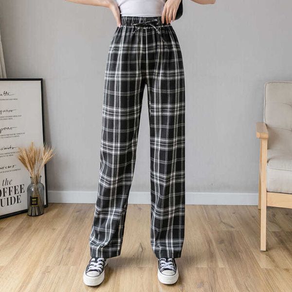 high fashion 2021 new plaid breeches streetwear women's hare pants w86s, Black;white
high fashion 2021 new plaid breeches streetwear women's hare pants w86s, Black;white