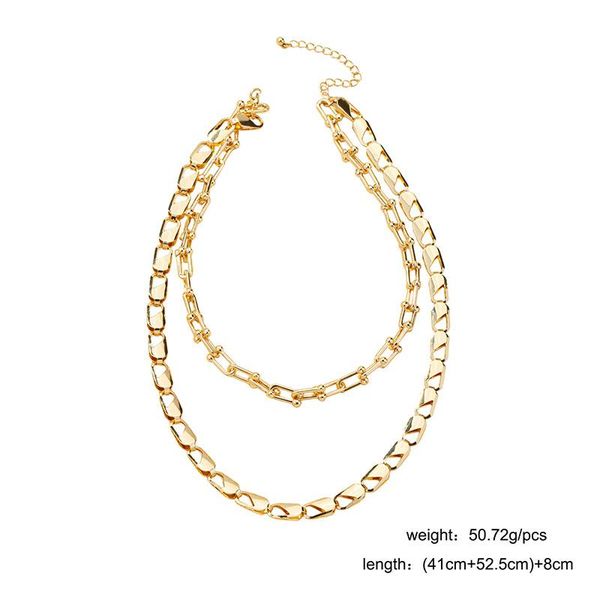 chokers 2021 ins gold chain double layers geometric minimalist minimalism choker necklaces trendy korean fashion chic party jewelry, Golden;silver
chokers 2021 ins gold chain double layers geometric minimalist minimalism choker necklaces trendy korean fashion chic party jewelry, Golden;silver