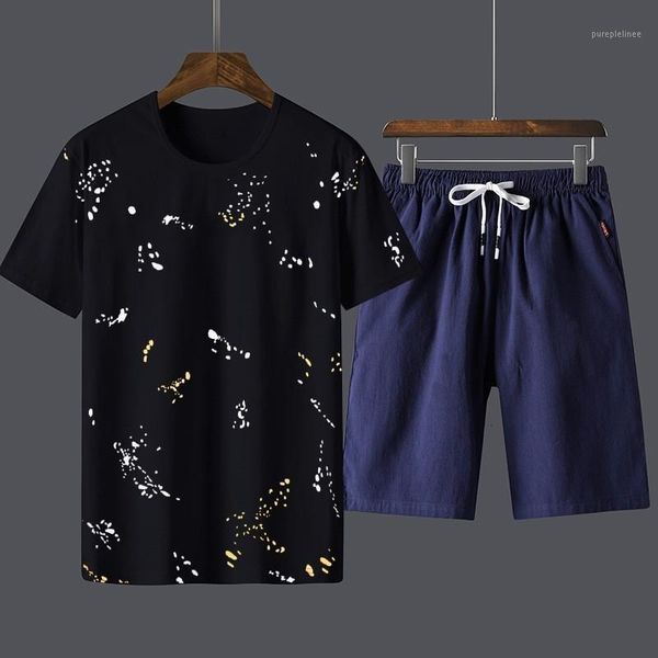 summer cotton men plus size two pieces sets short sleeve o-neck tees drawstring waist knee length shorts casual male outfits1, Gray
summer cotton men plus size two pieces sets short sleeve o-neck tees drawstring waist knee length shorts casual male outfits1, Gray