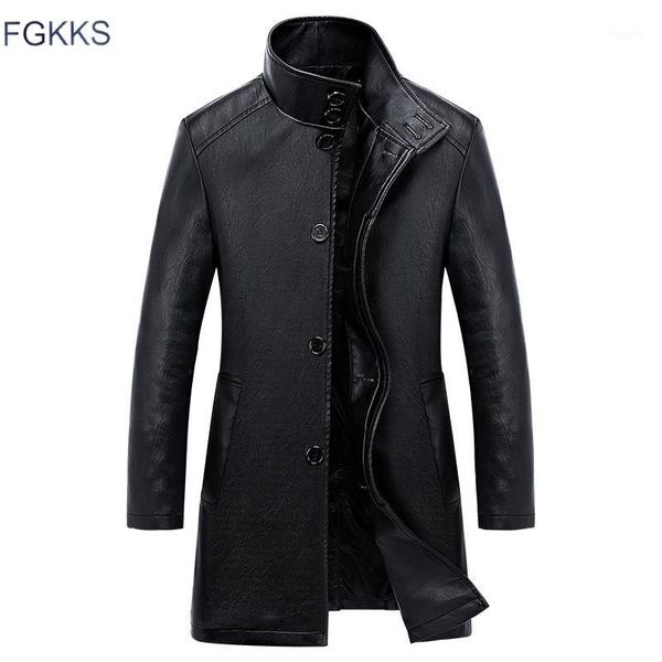 fgkks fashion brand men's leather jacket spring autumn new men long section pu leather windbreaker male casual jackets1, Black
fgkks fashion brand men's leather jacket spring autumn new men long section pu leather windbreaker male casual jackets1, Black