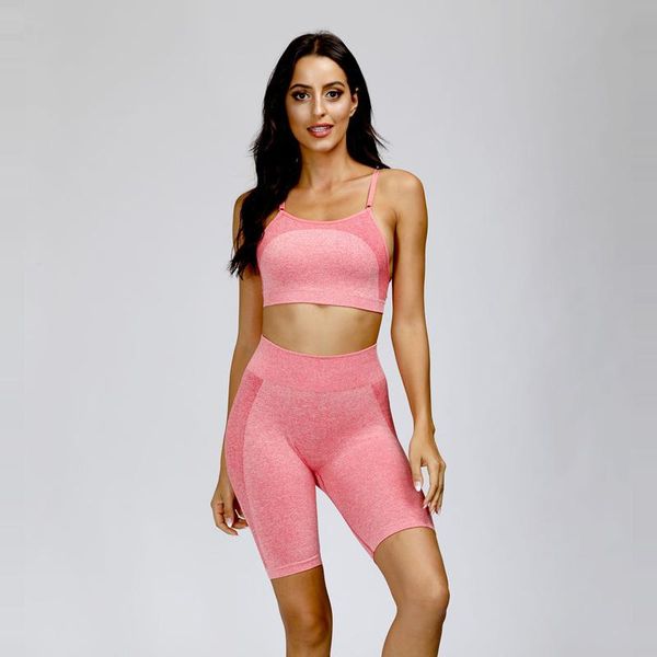 new seamless yoga set workout clothes for women sportswear high waist gym shorts padded strappy sports bra fitness sports suits, White;red
new seamless yoga set workout clothes for women sportswear high waist gym shorts padded strappy sports bra fitness sports suits, White;red
