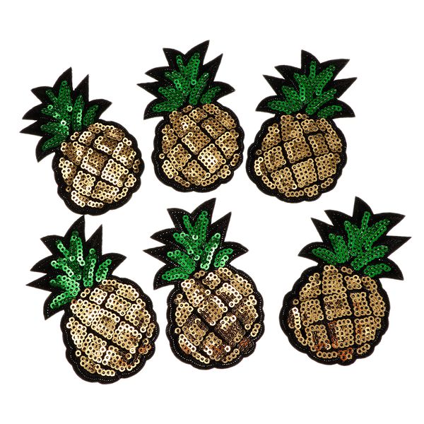 6pcs pineapple sequins diy sew appliques stickers embroidery patches cloth 
6pcs pineapple sequins diy sew appliques stickers embroidery patches cloth
