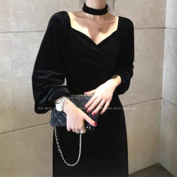 wavsiyier vintage a-line velvet dress women long sleeve woman party elegant loose korean 2021 spring dresses autumn solid vestid1, Black;gray
wavsiyier vintage a-line velvet dress women long sleeve woman party elegant loose korean 2021 spring dresses autumn solid vestid1, Black;gray