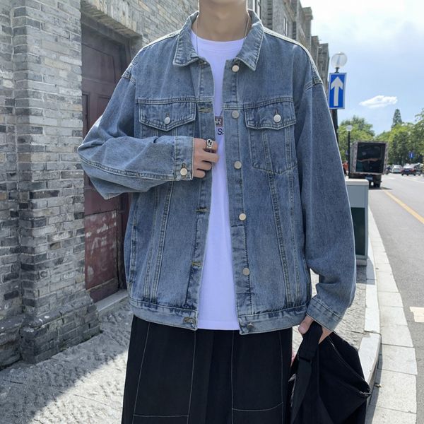 yemi | spring and autumn denim coat men's brand loose korean fashion tooling jacket, Black;brown
yemi | spring and autumn denim coat men's brand loose korean fashion tooling jacket, Black;brown