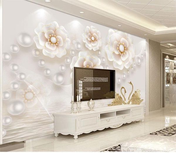 custom any size mural wallpaper home decor living room white pearl flower tv backdrop bedroom p wall paper 3d1
custom any size mural wallpaper home decor living room white pearl flower tv backdrop bedroom p wall paper 3d1