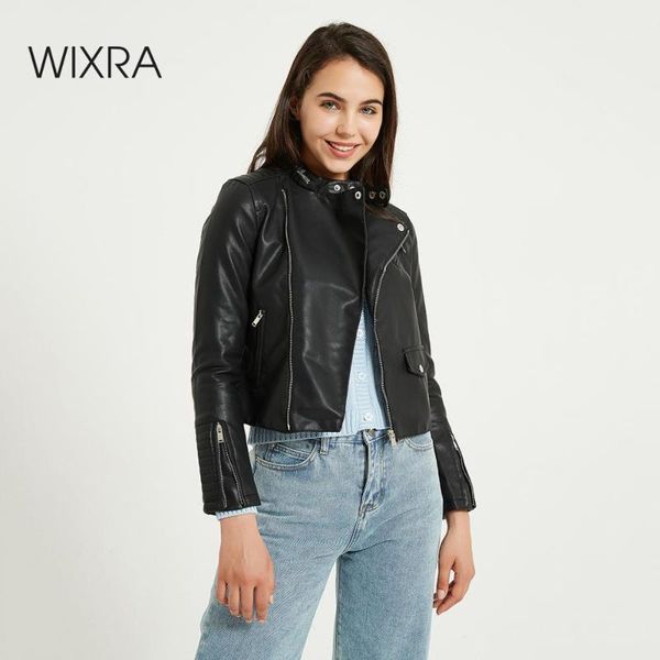 wixra womens faux leather jackets zipper casual pu coat stand collar classic motor biker jacket autumn spring1, Black
wixra womens faux leather jackets zipper casual pu coat stand collar classic motor biker jacket autumn spring1, Black