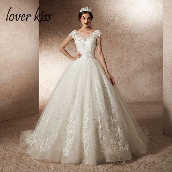 lover kiss real p ball gown wedding dresses for women cap sleeve princess lace bride dress vestido de noiva robes mariage c0927, White;black 
lover kiss real p ball gown wedding dresses for women cap sleeve princess lace bride dress vestido de noiva robes mariage c0927, White;black