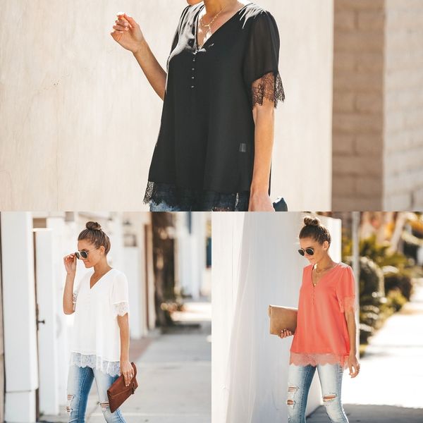 wtkvp women's wear autumn winter v-neck v-neck chiffon women sleeve women women's winter autumn wear 2019 2019 chiffon short sleev, White
wtkvp women's wear autumn winter v-neck v-neck chiffon women sleeve women women's winter autumn wear 2019 2019 chiffon short sleev, White
