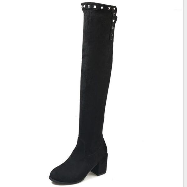 boots women's shoes autumn and winter round toe thick heel over the knee boots, fashion slim rivet boots1, Black
boots women's shoes autumn and winter round toe thick heel over the knee boots, fashion slim rivet boots1, Black