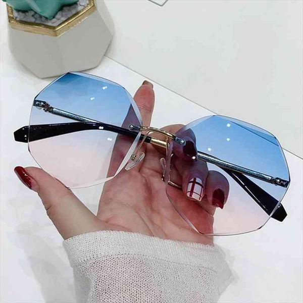 rimless round sunglasses women gradient oversized sun glasses vintage female blue pink eyewear shades uv400, White;black
rimless round sunglasses women gradient oversized sun glasses vintage female blue pink eyewear shades uv400, White;black