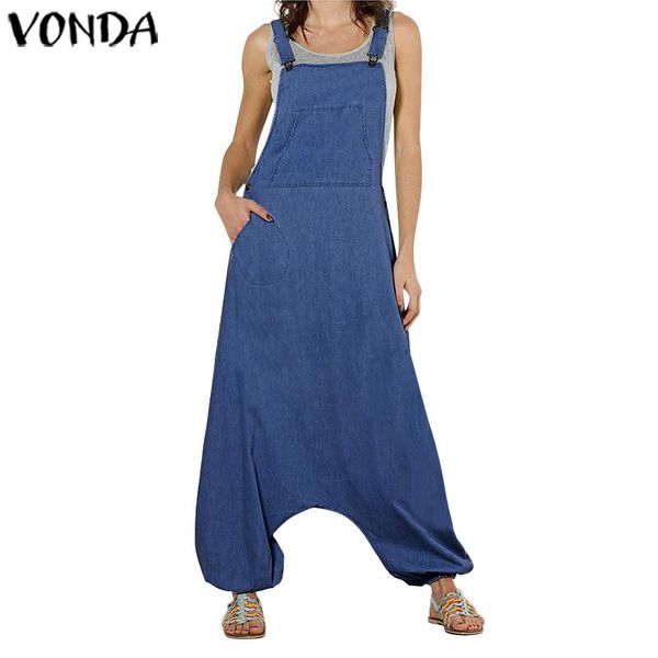 vonda plus size romper women jumpsuit 2020 summer harem palysuit casual drop crotch loose baggy demin romper sleeveless overalls, Black;white
vonda plus size romper women jumpsuit 2020 summer harem palysuit casual drop crotch loose baggy demin romper sleeveless overalls, Black;white