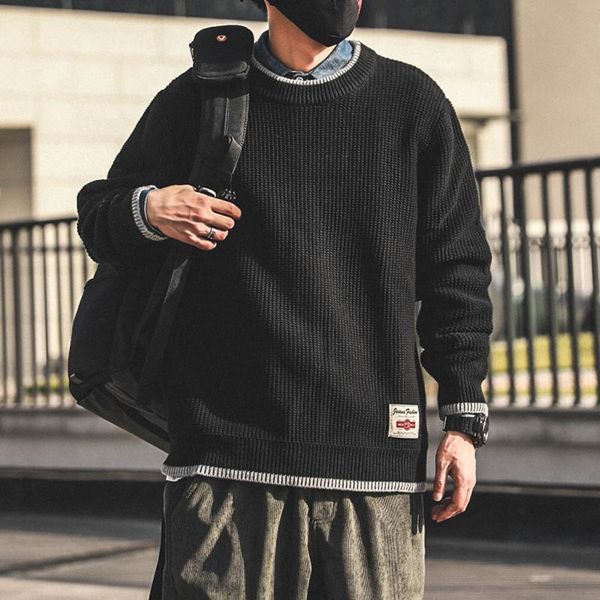 men's sweaters casual loose man japanese fashion harajuku crewneck pullover knitted pull hiver clothing db60my, White;black
men's sweaters casual loose man japanese fashion harajuku crewneck pullover knitted pull hiver clothing db60my, White;black
