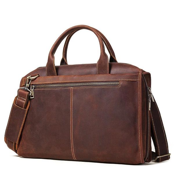 briefcases 100% layer leather men's bag crazy horse retro man briefcase business fashion 16" lapshoulder for men 50
briefcases 100% layer leather men's bag crazy horse retro man briefcase business fashion 16" lapshoulder for men 50