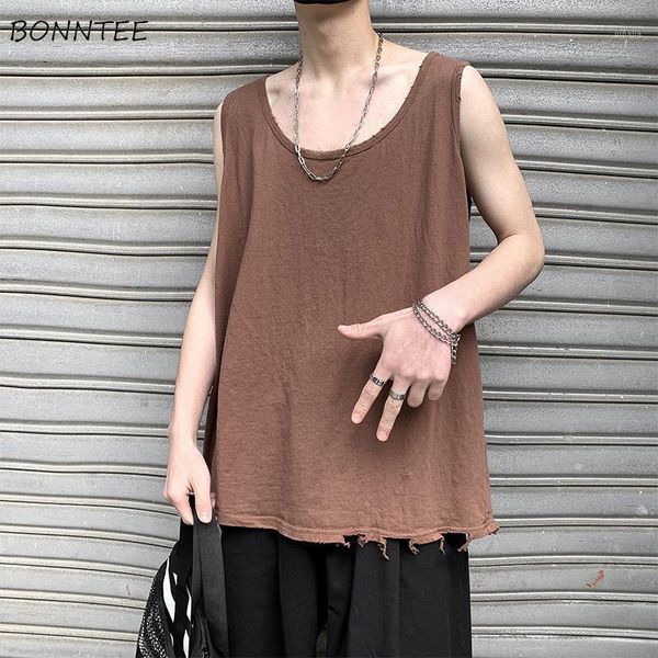 men tanks solid ripped sleeveless korean hip-hop vintage retro chic loose leisure simple soft tank- teens streetwear bf new1, White;black
men tanks solid ripped sleeveless korean hip-hop vintage retro chic loose leisure simple soft tank- teens streetwear bf new1, White;black
