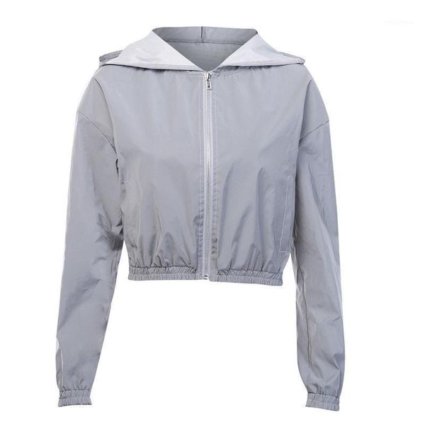 fannic 2021 fashion solid color reflective zipper street style casual hooded jacket women1, Black;brown
fannic 2021 fashion solid color reflective zipper street style casual hooded jacket women1, Black;brown