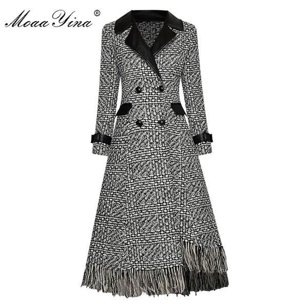 moaayina fashion woolen cloth plaid windbreaker overcoat autumn women double breasted asymmetric tassel long sleeve overcoat 201216, Black
moaayina fashion woolen cloth plaid windbreaker overcoat autumn women double breasted asymmetric tassel long sleeve overcoat 201216, Black