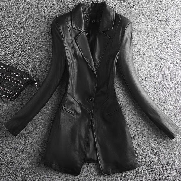 mid-length women's leather jacket 2020 new wild motorcycle leather jacket women's clothing fashion slim female coat black1, Black
mid-length women's leather jacket 2020 new wild motorcycle leather jacket women's clothing fashion slim female coat black1, Black