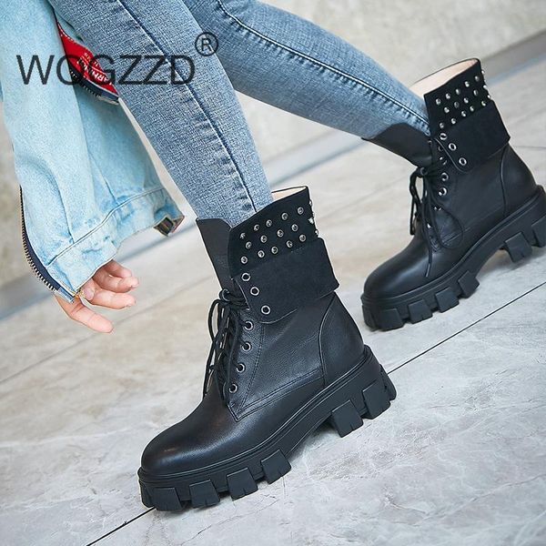 botas mujer новая зимняя обувь женская мотоцикл сапоги подлинной украшения реки кожи толстым дном середины икры сапоги femme, Black
botas mujer новая зимняя обувь женская мотоцикл сапоги подлинной украшения реки кожи толстым дном середины икры сапоги femme, Black