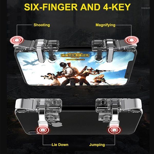 2pcs u9 six finger mobile controller smart phone mobile gaming trigger button shooter aim key gamepad joystick for game playing1
2pcs u9 six finger mobile controller smart phone mobile gaming trigger button shooter aim key gamepad joystick for game playing1
