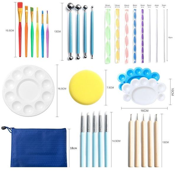 49pcs mandala dotting tools set for painting rock stone acrylic stick drawing brush stencil sponge template jllkme, Silver
49pcs mandala dotting tools set for painting rock stone acrylic stick drawing brush stencil sponge template jllkme, Silver