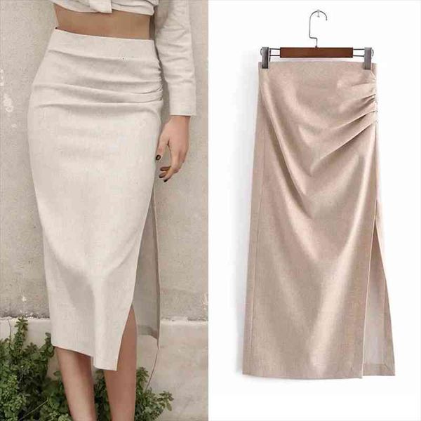 za linen khaki long skirt women spring fashion high waist skirt female vintage ruched side slit chic elegant midi skirts, Black
za linen khaki long skirt women spring fashion high waist skirt female vintage ruched side slit chic elegant midi skirts, Black