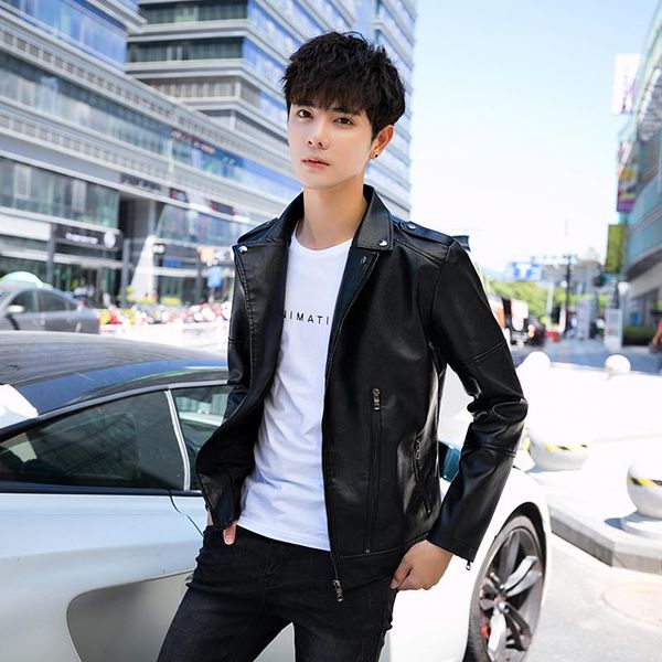 men's fur & faux leather jackets, slim fashion, motorcycle spring and autumn trendy casual plus velvet jackets, Black
men's fur & faux leather jackets, slim fashion, motorcycle spring and autumn trendy casual plus velvet jackets, Black