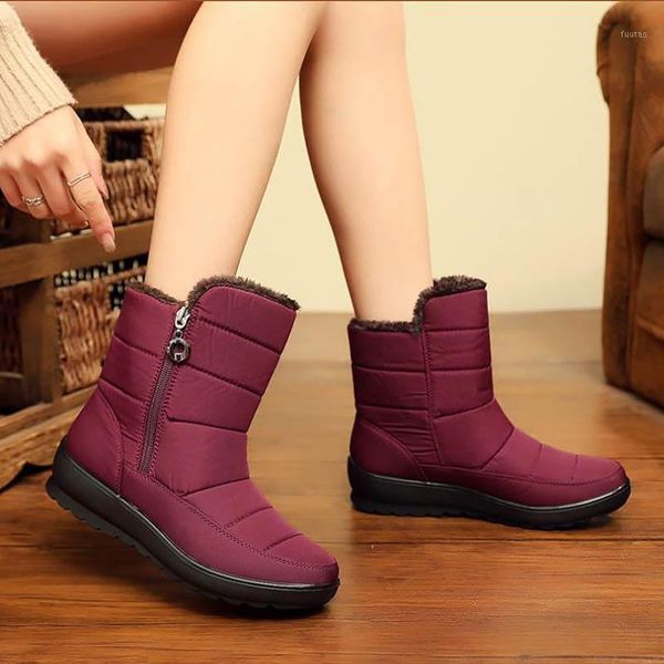 2020 new waterproof side zipper wram plush ankle boots woman round toe no-slip female snow boots women winter shoes booties1, Black
2020 new waterproof side zipper wram plush ankle boots woman round toe no-slip female snow boots women winter shoes booties1, Black