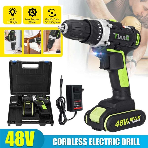48v dual speed cordless drill electric screwdriver mini wireless power driver with 1/2pcs rechargeable lithium-ion battery
48v dual speed cordless drill electric screwdriver mini wireless power driver with 1/2pcs rechargeable lithium-ion battery