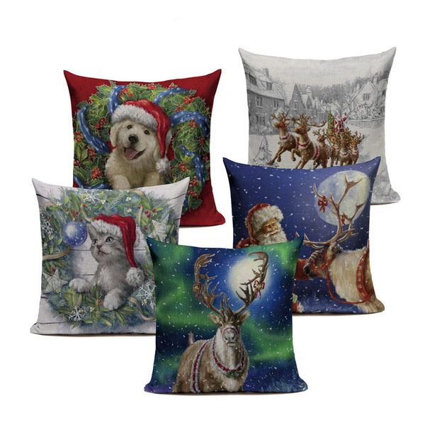 dog christmas cushion covers for sofa comfortable santa claus printed pillowcases cotton decorative beach covers dropshipping
dog christmas cushion covers for sofa comfortable santa claus printed pillowcases cotton decorative beach covers dropshipping