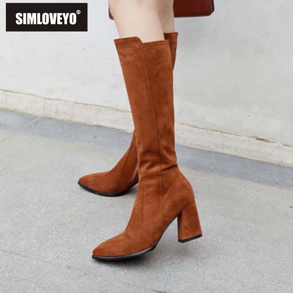 simloveyo winter shoes women pointed toe mis calf boots flock zipper thick high heel solid casual shoes botas feiminino a1357b, Black
simloveyo winter shoes women pointed toe mis calf boots flock zipper thick high heel solid casual shoes botas feiminino a1357b, Black