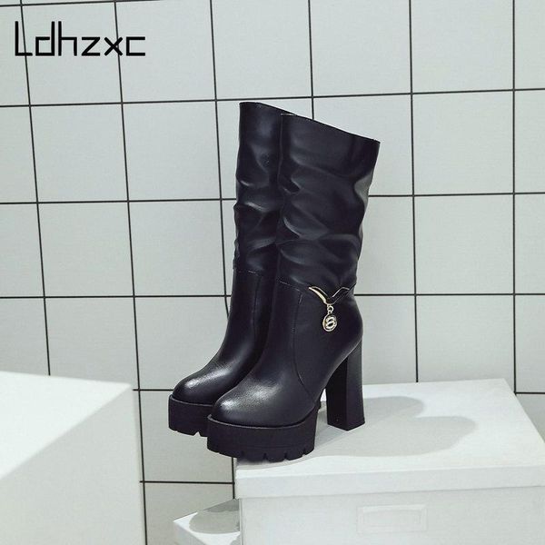 ldhzxc черный белый женщина boots женская обувь женская платформа mid-теленок сапоги женщин высокой пятки платформы резиновая обувь, Black
ldhzxc черный белый женщина boots женская обувь женская платформа mid-теленок сапоги женщин высокой пятки платформы резиновая обувь, Black