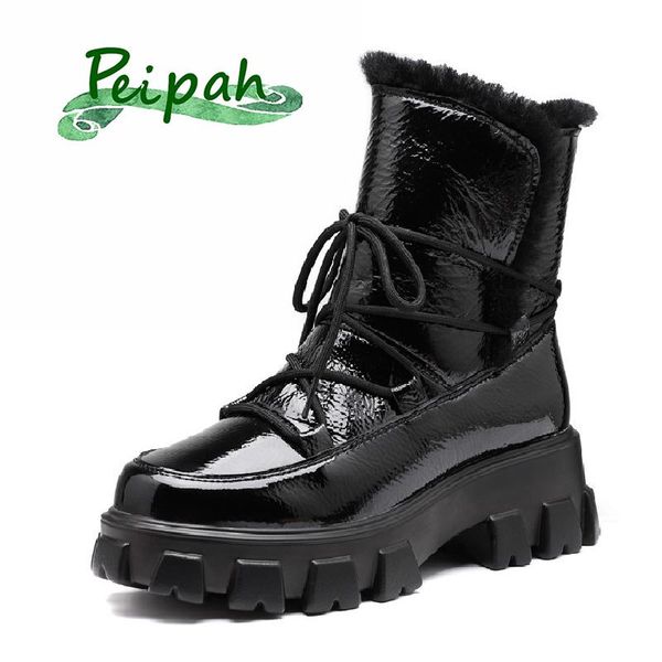 peipah winter platform snow boots women sheepskin genuine leather shoes for women wedges wool fur rubber goth boots plus size, Black
peipah winter platform snow boots women sheepskin genuine leather shoes for women wedges wool fur rubber goth boots plus size, Black