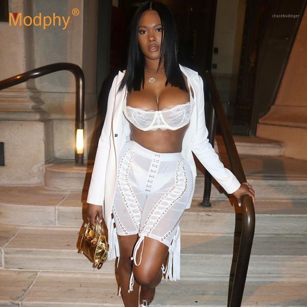 2019 new women's pants set long sleeve cutout jacket and perspective five pieces pants 2 two piece club celebrity party set1, White
2019 new women's pants set long sleeve cutout jacket and perspective five pieces pants 2 two piece club celebrity party set1, White