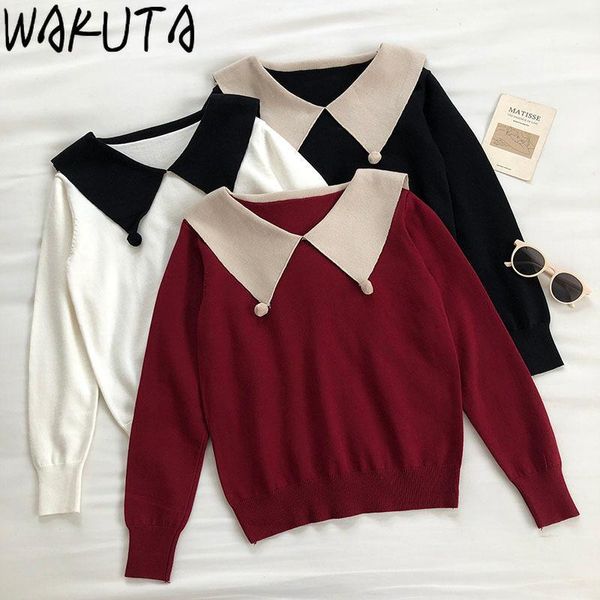 wakuta japan style sweet sailor collar teens sweater new autumn winter 2020 loose kawaii contrast color knitted students 1, White;black
wakuta japan style sweet sailor collar teens sweater new autumn winter 2020 loose kawaii contrast color knitted students 1, White;black
