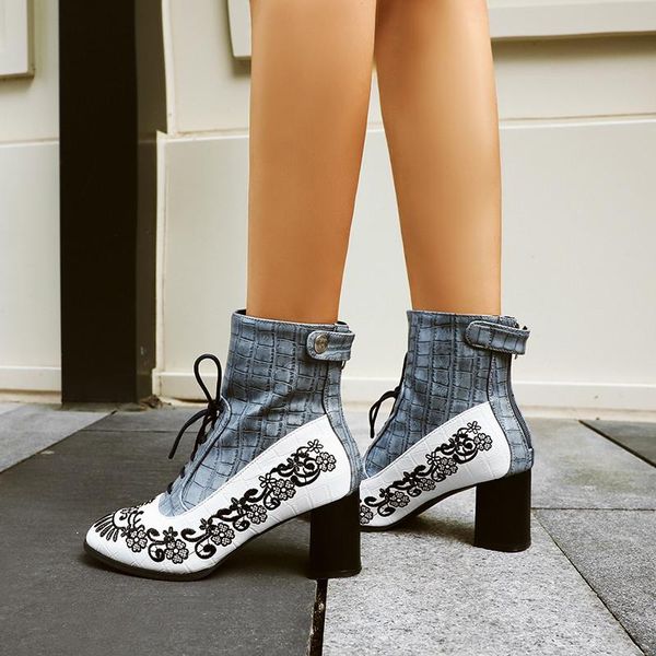 boots ymechic embroidery flower cross tied patchwork stone pattern blue red black high heels ankle gothic street womens shoes
boots ymechic embroidery flower cross tied patchwork stone pattern blue red black high heels ankle gothic street womens shoes