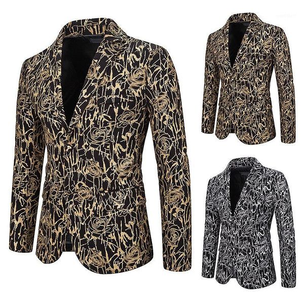 selling suit slim fit men rose bronzing printed suit formal dress costume coat x781, White;black
selling suit slim fit men rose bronzing printed suit formal dress costume coat x781, White;black