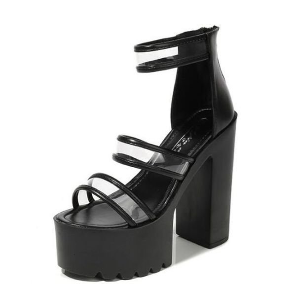 2021 new transparent woman platform, two-inch super tall chunky heels square brace with sandals lady shoes q5h8, Black
2021 new transparent woman platform, two-inch super tall chunky heels square brace with sandals lady shoes q5h8, Black