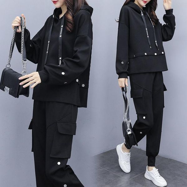 black sports suit women tracksuit hooded shirt pants set two piece set and pant leisure hiking climbing clothes matching, White;black
black sports suit women tracksuit hooded shirt pants set two piece set and pant leisure hiking climbing clothes matching, White;black