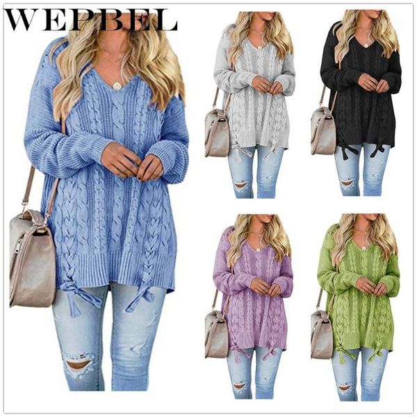 wepbel womens pullover sweaters plus size cable knit v neck lace up long sleeve fall jumper 1, White;black
wepbel womens pullover sweaters plus size cable knit v neck lace up long sleeve fall jumper 1, White;black